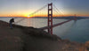 Special angle to capture sunrise at Golden Gate Bridge